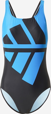 ADIDAS PERFORMANCE Active Swimsuit '3 BARS SUIT' in Blue: front