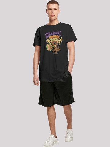 T-Shirt 'Pizza Ghost' F4NT4STIC en noir