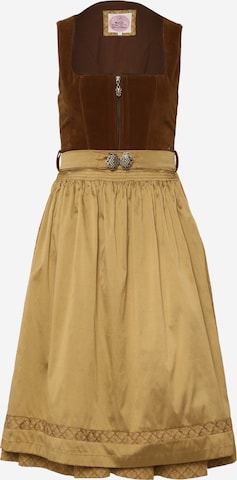 MARJO Dirndl 'Amorbach' värissä ruskea: etupuoli