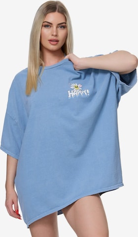 Worldclassca Oversizeshirt in Blau: Vorderseite