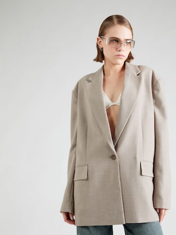 TOPSHOP Blazer in Beige: front