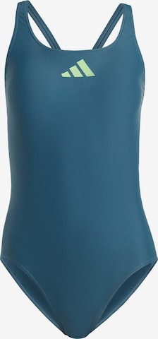 ADIDAS PERFORMANCE Sports swimsuit '3 Bar' in Blue: front