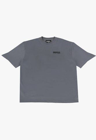 Maglietta 'Hustle Club' di Dropsize in grigio: frontale