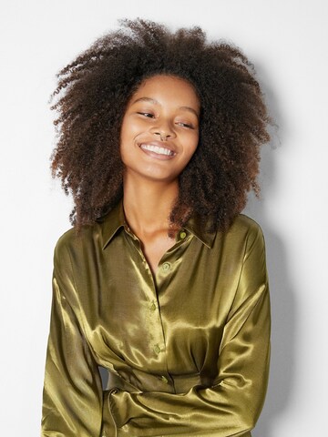 Robe-chemise Bershka en vert