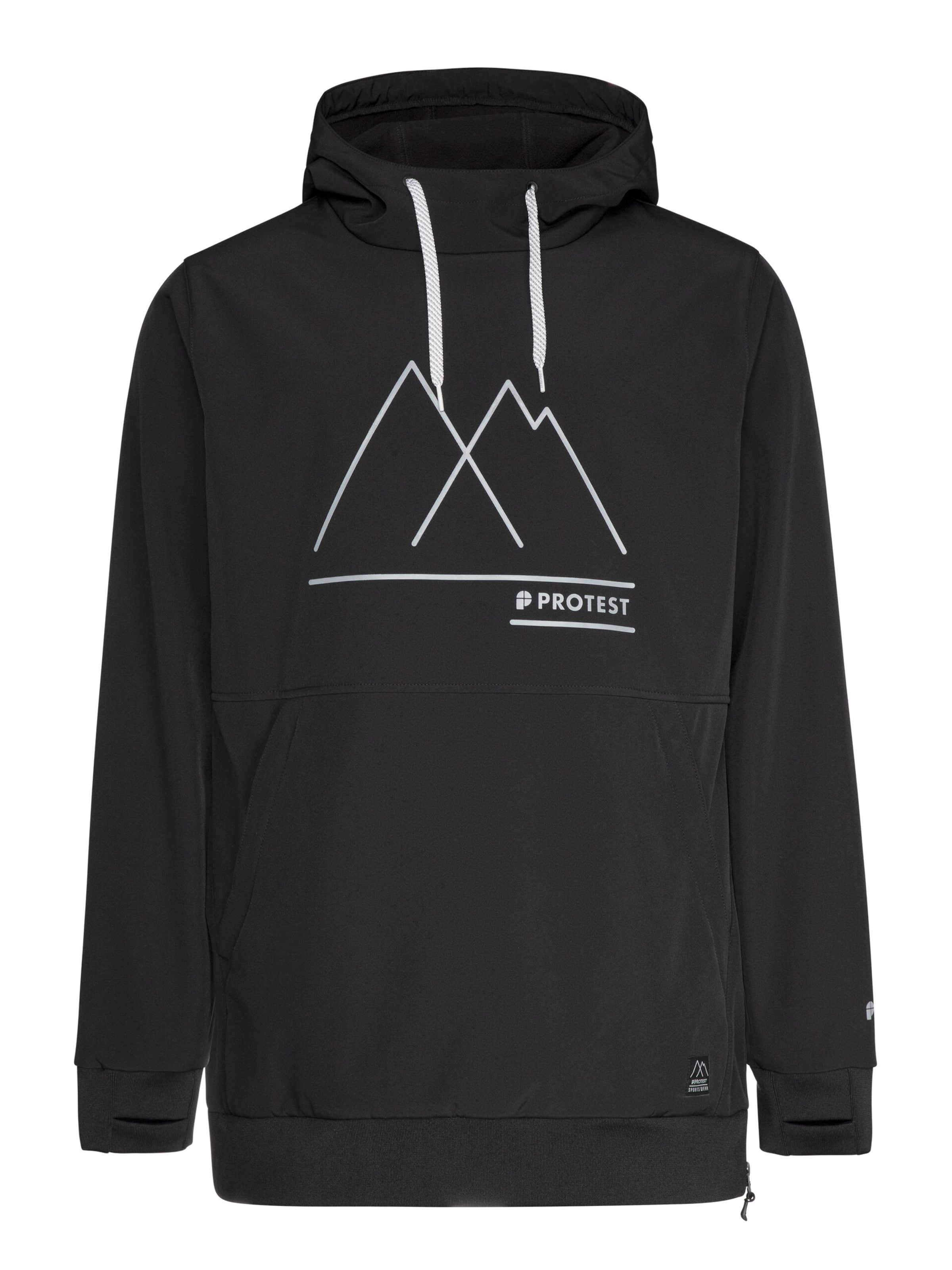 PROTEST Sportjacke 'Melton'‌‌‌‌‌‌‌‌‌ in Schwarz: Vorderseite