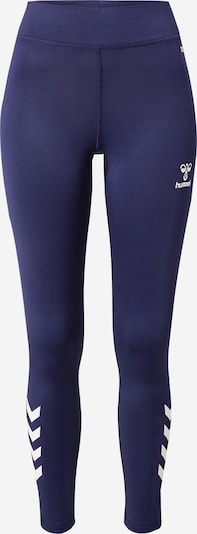 Pantaloni sport Hummel pe albastru marin / alb, Vizualizare produs