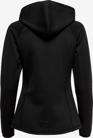 ONLY PLAY Athletic Zip-Up Hoodie 'Cara' in Black