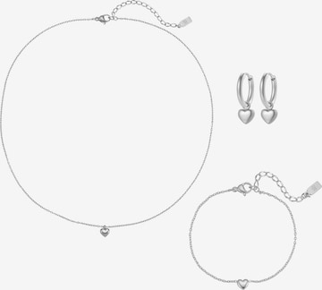 Hey Happiness Schmuckset 'Heart Squad' in Silber: Vorderseite