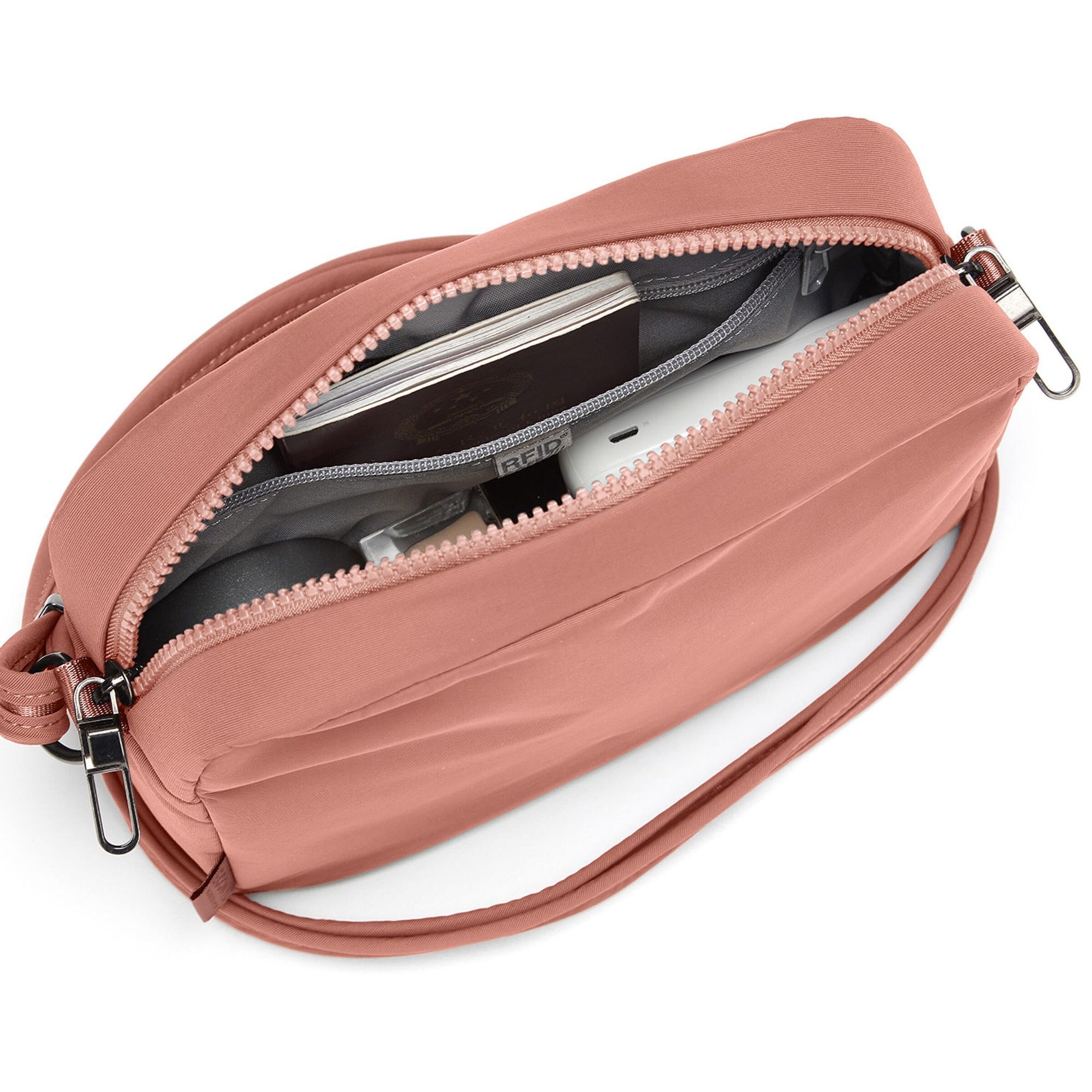 Borsa a tracolla di Pacsafe in rosa