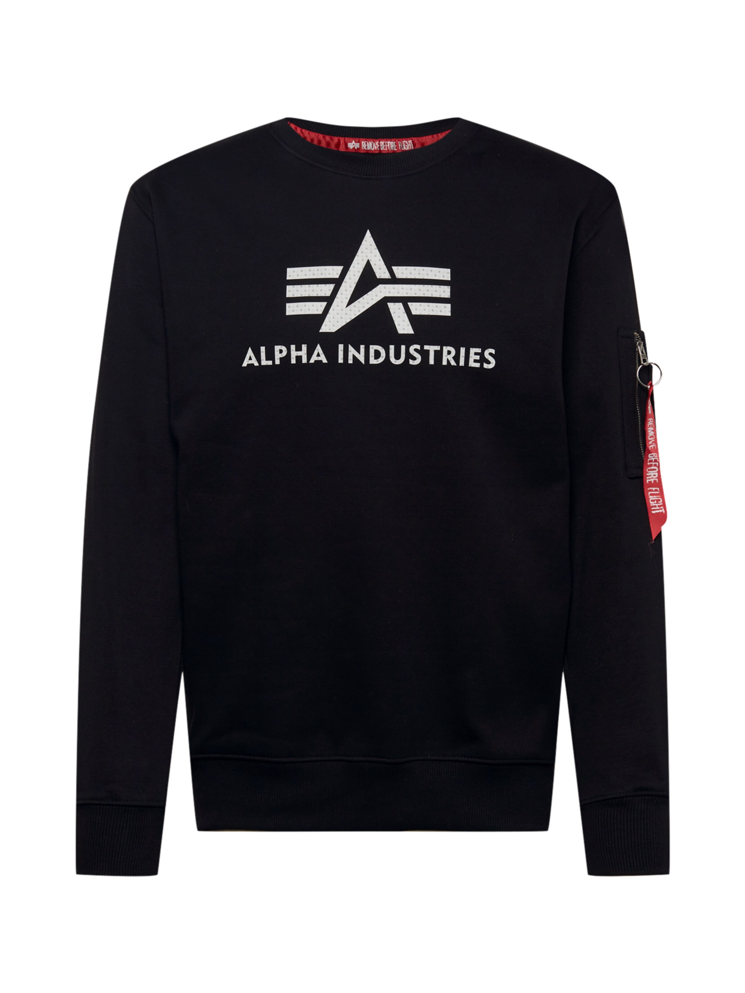 ALPHA INDUSTRIES Sweatshirt in Schwarz: Vorderseite