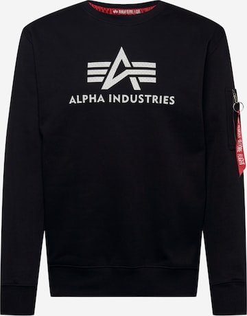 ALPHA INDUSTRIES Sweatshirt in Black: front