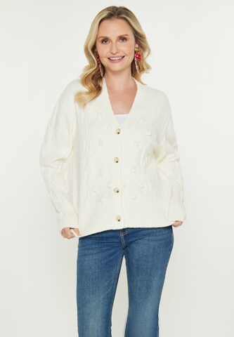 usha FESTIVAL Gebreid vest in Wit: voorkant