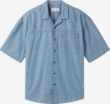 Fit confort Chemise 'Chambray' TOM TAILOR DENIM en bleu : devant