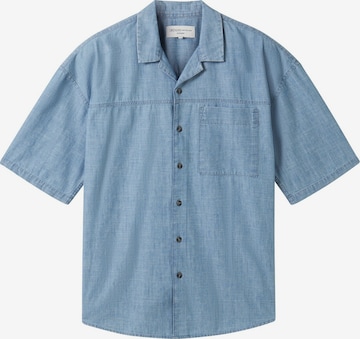 TOM TAILOR DENIM Comfort fit Button Up Shirt 'Chambray' in Blue: front