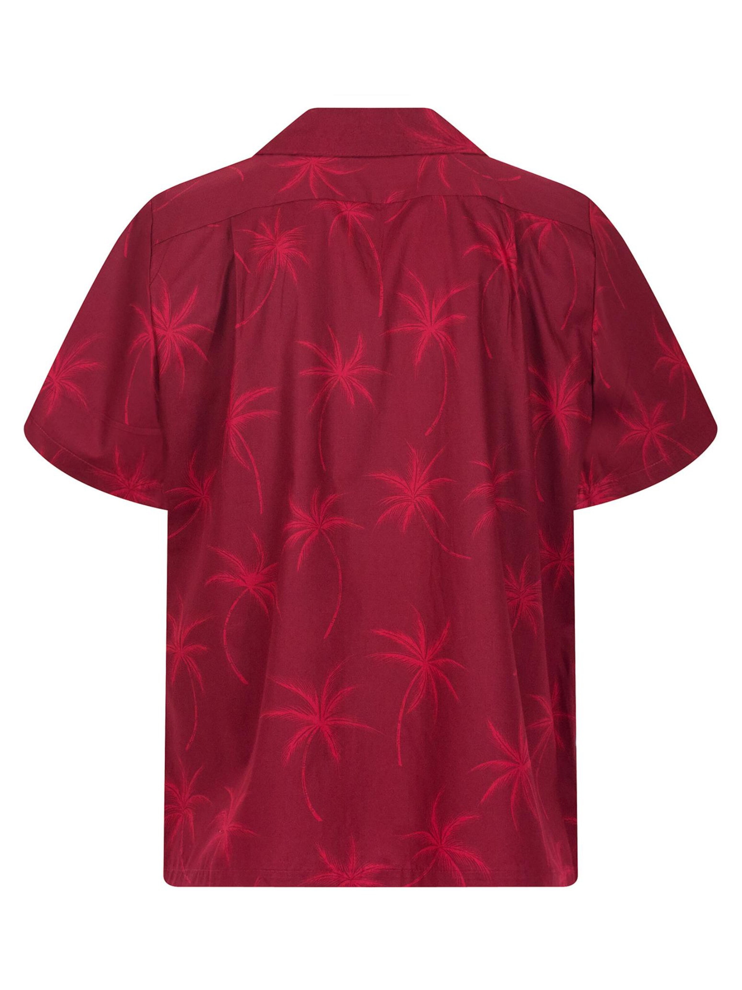 KY's Regular Fit Hemd 'Palmshadow' in Rot