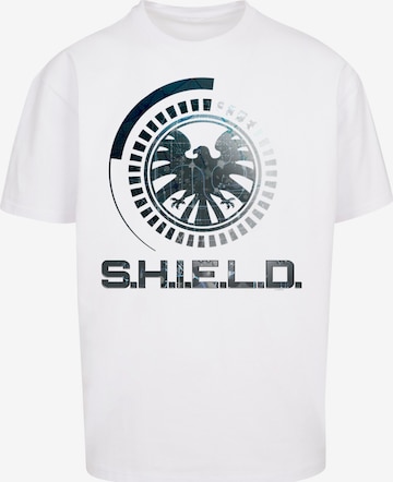 F4NT4STIC Shirt 'Marvel Avengers Shield Circuits' in White: front
