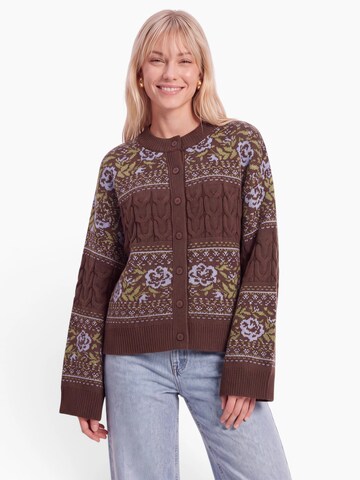 KAVAZI Gebreid vest in Bruin: voorkant