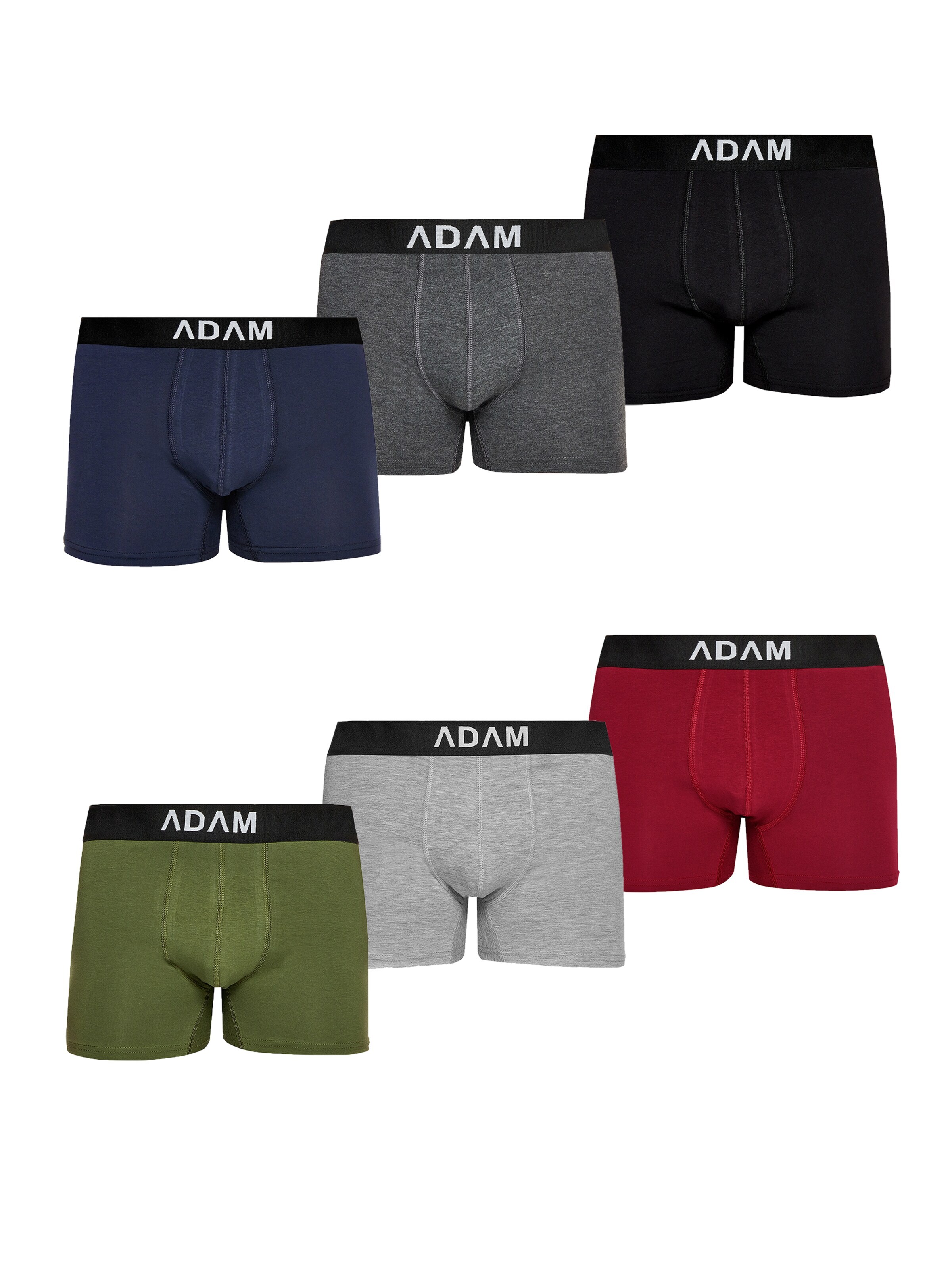 Adam Boxershorts '6er Pack'‌ in Mischfarben: Vorderseite