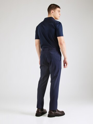 BOSS Regular Pleated Pants 'Lenon' in Blue