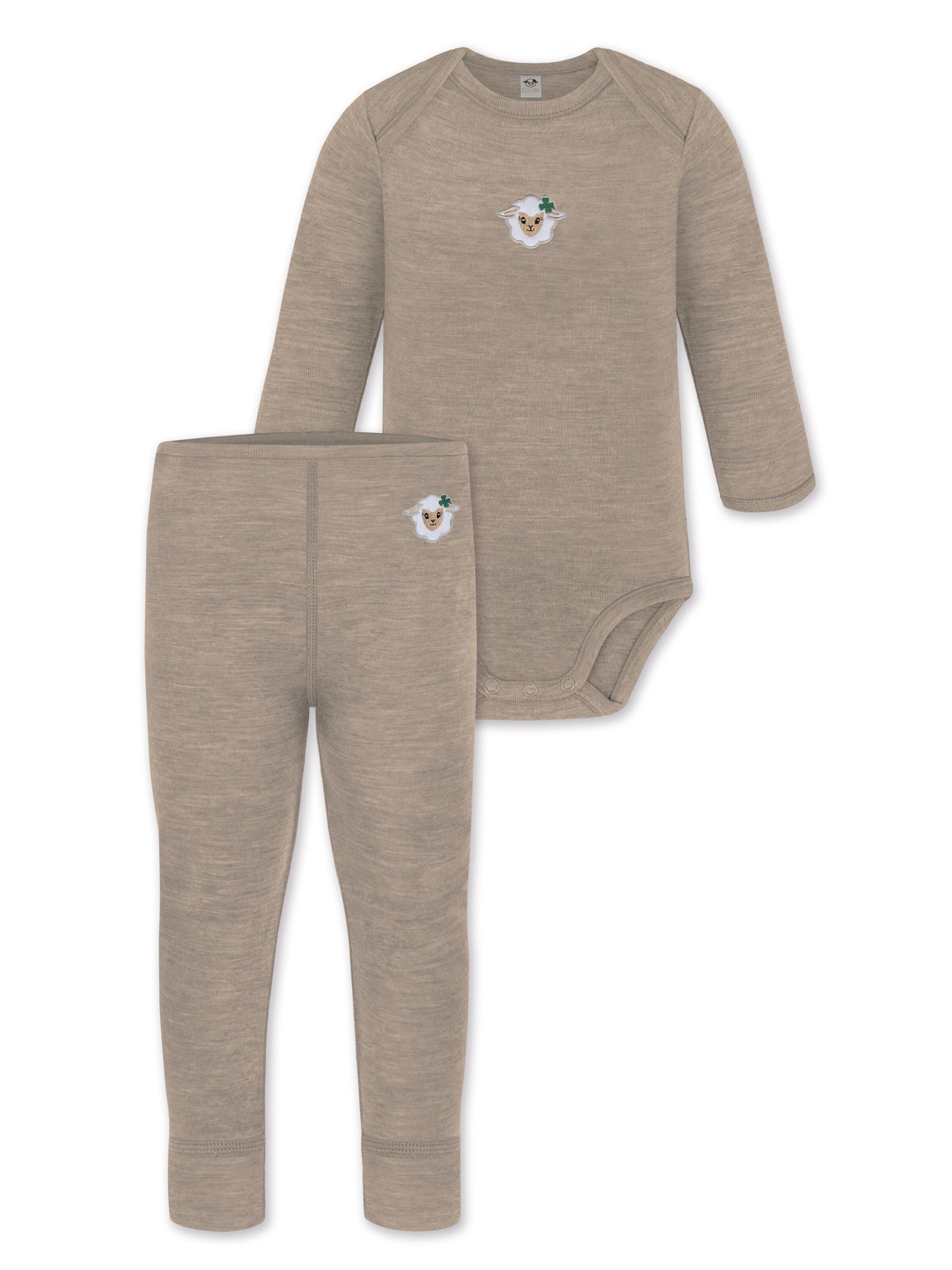 Barboteuse / body normani en beige : devant