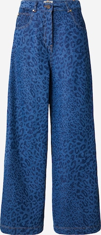 FRNCH PARIS - Perna larga Calças de ganga em azul: frente