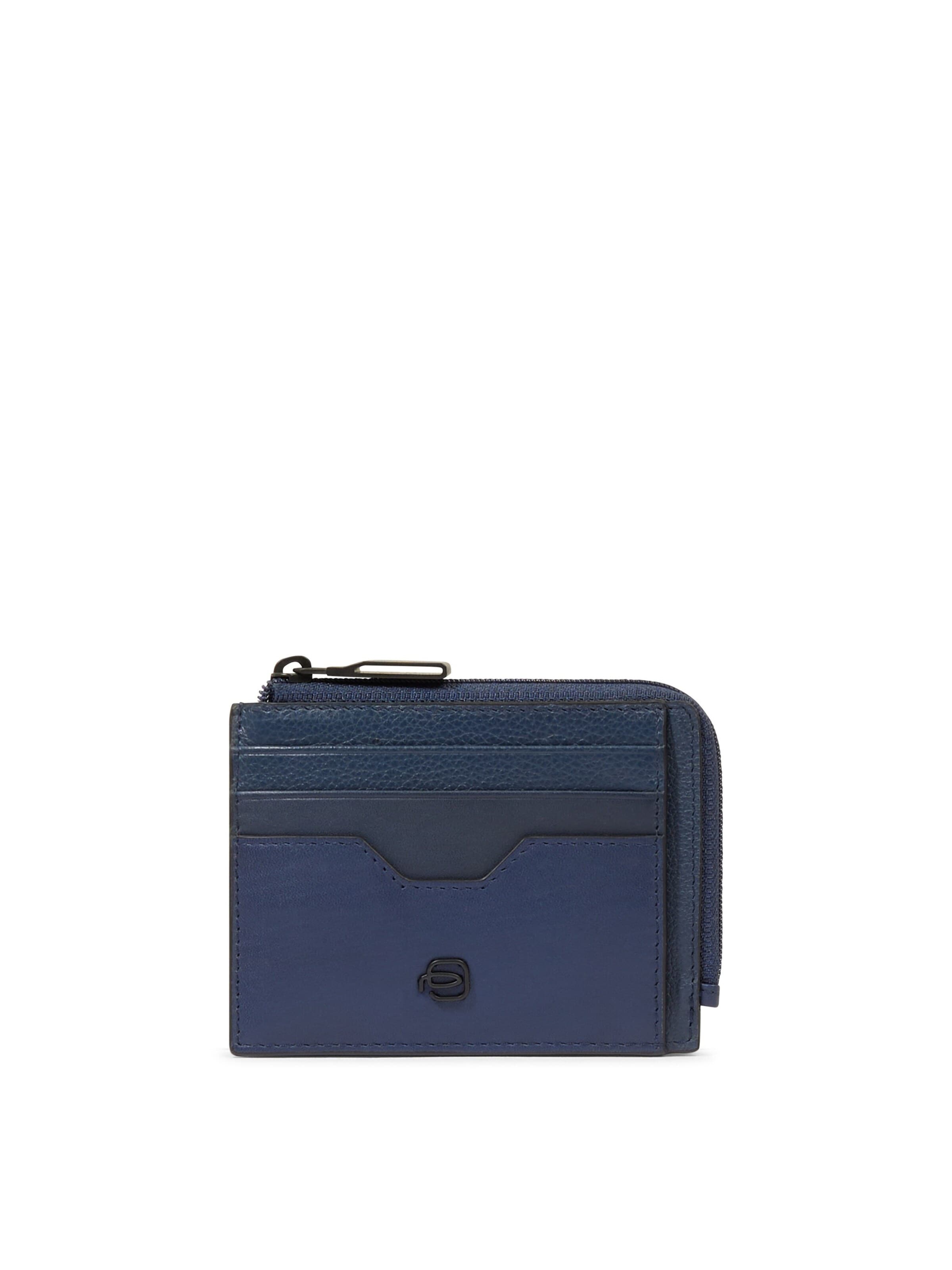 Porte-monnaies Piquadro en bleu : devant