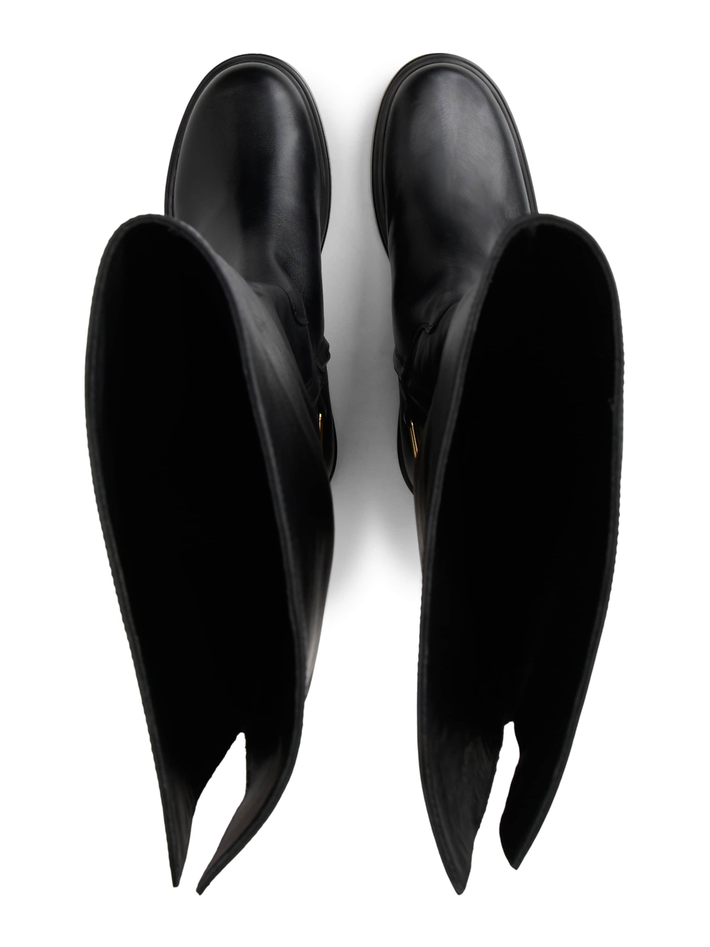 TOMMY HILFIGER Ботфорты 'Horsebit' в Черный