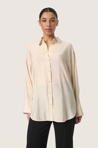 SOAKED IN LUXURY Bluse 'Leodora' in Beige: Vorderseite
