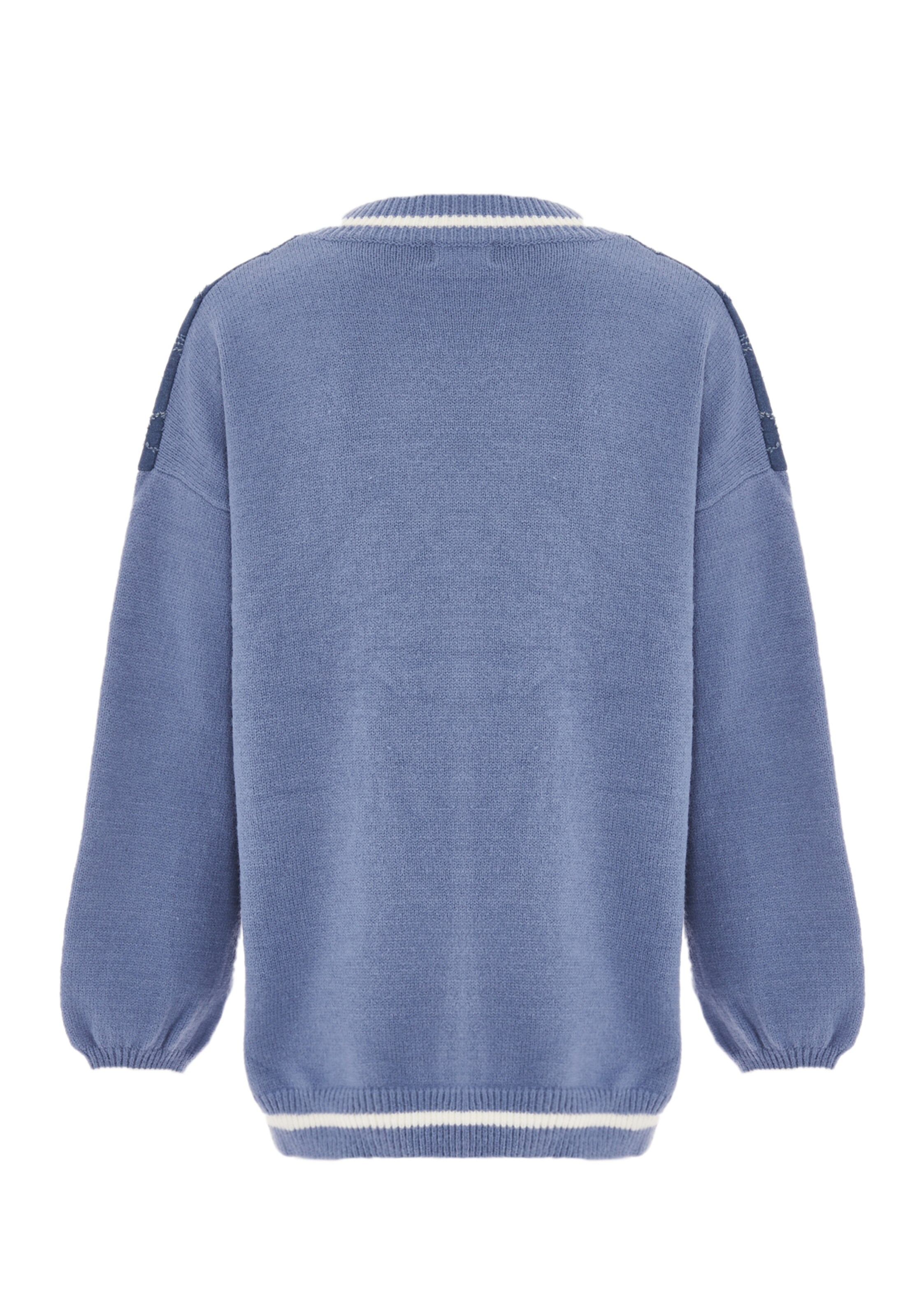 SANIKA - Casaco de malha em azul