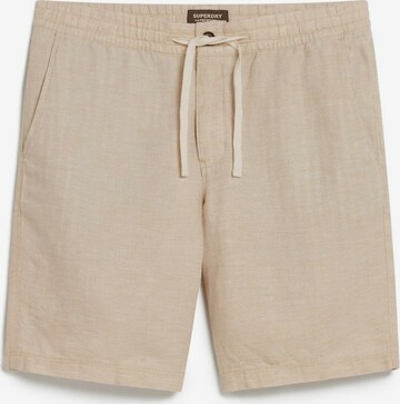 Superdry Pants in Beige: front