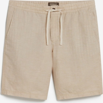 Superdry Regular Broek in Beige: voorkant