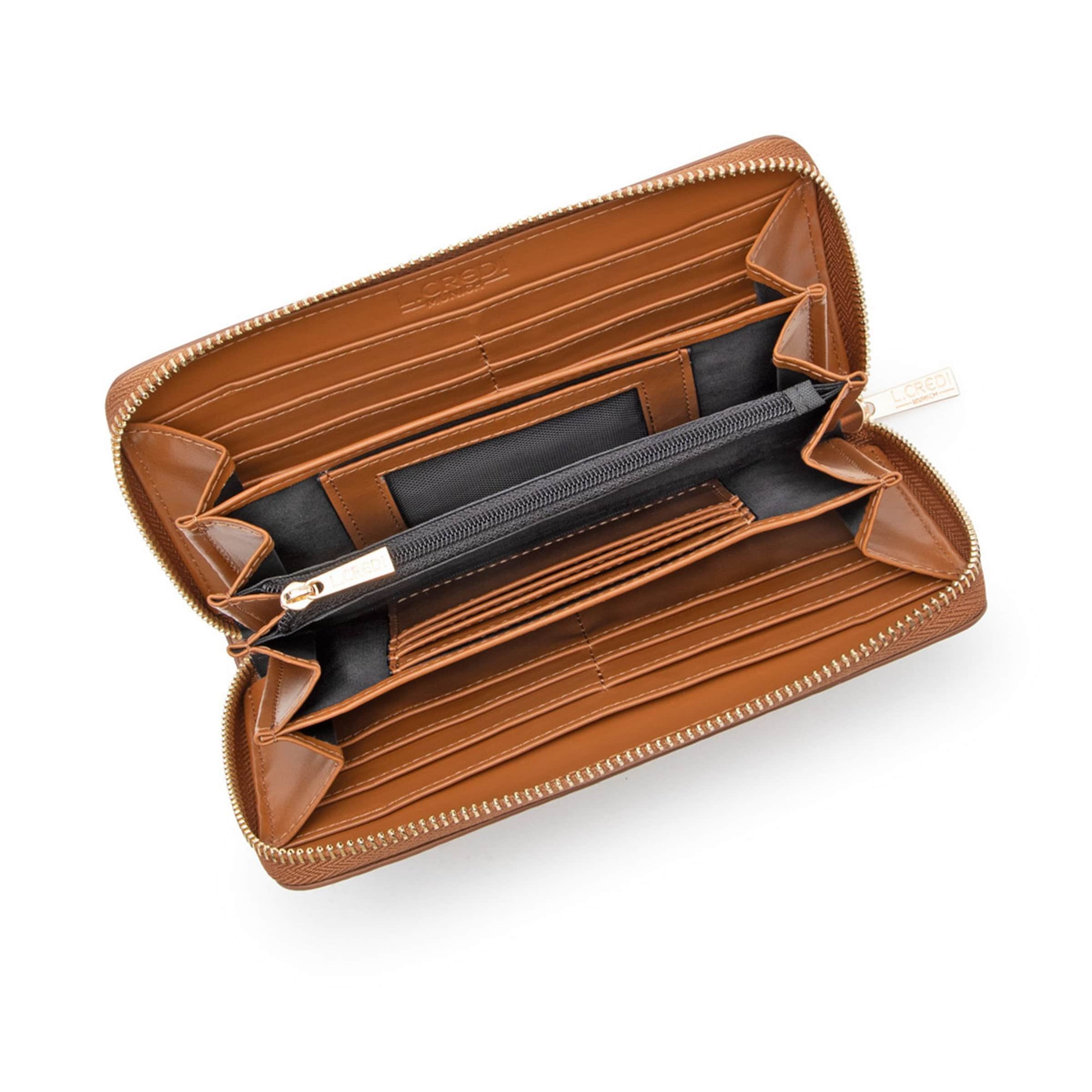 L.CREDI Wallet 'Perla' in Brown
