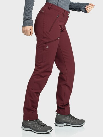 Schöffel Regular Outdoor trousers in Red