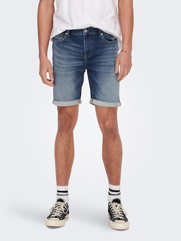 Only & Sons Regular Shorts 'Ply' in Blau: predná strana