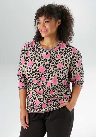 Aniston Sweatshirt in Beige: Vorderseite