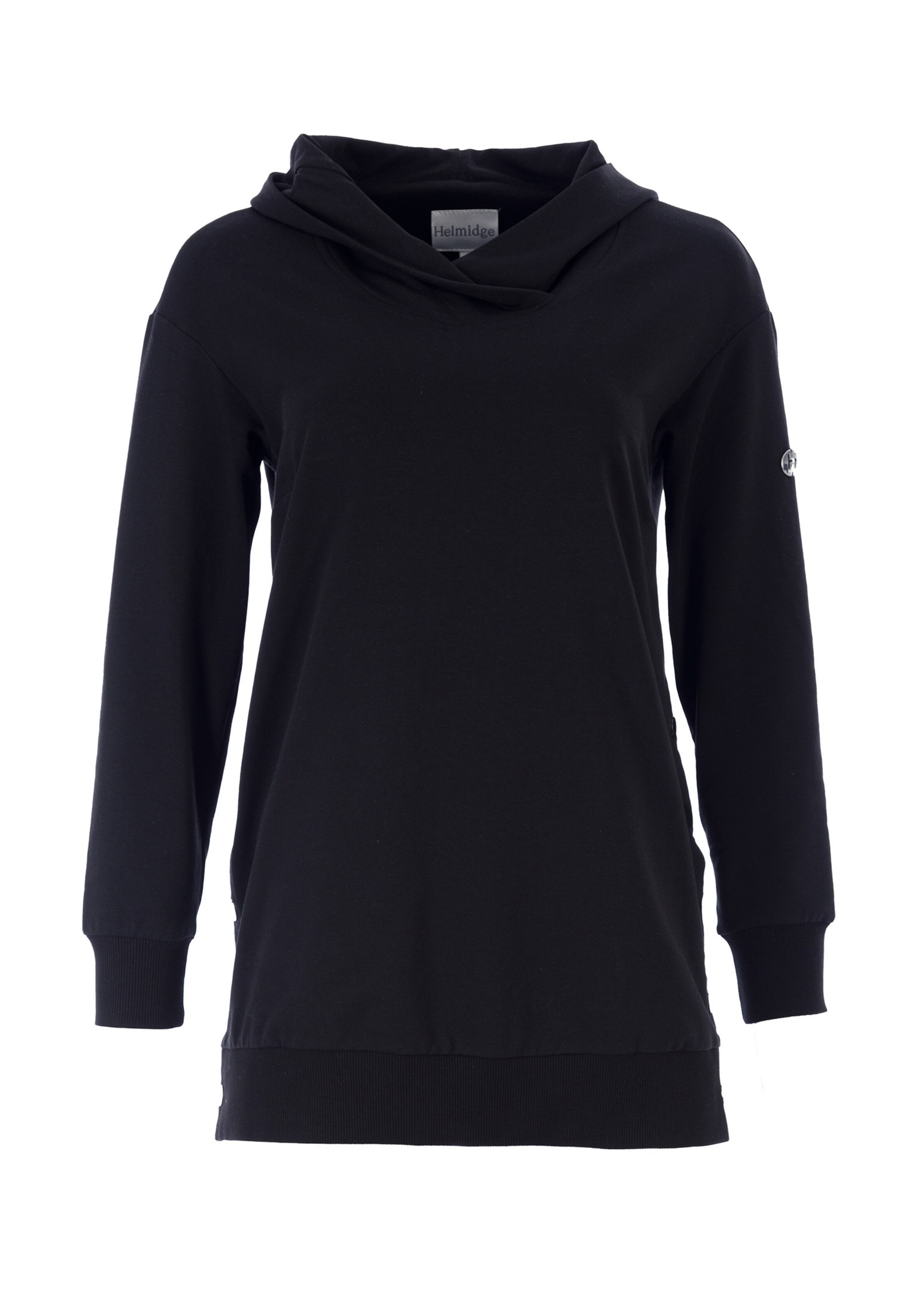 Frauen Große Größen HELMIDGE Sweatshirt in Schwarz - QM12858