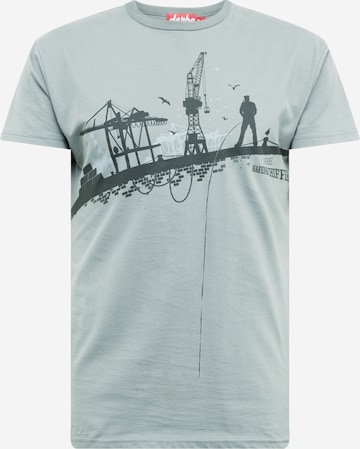 Derbe T-Shirt 'Hafenschiffer' in Grau: predná strana