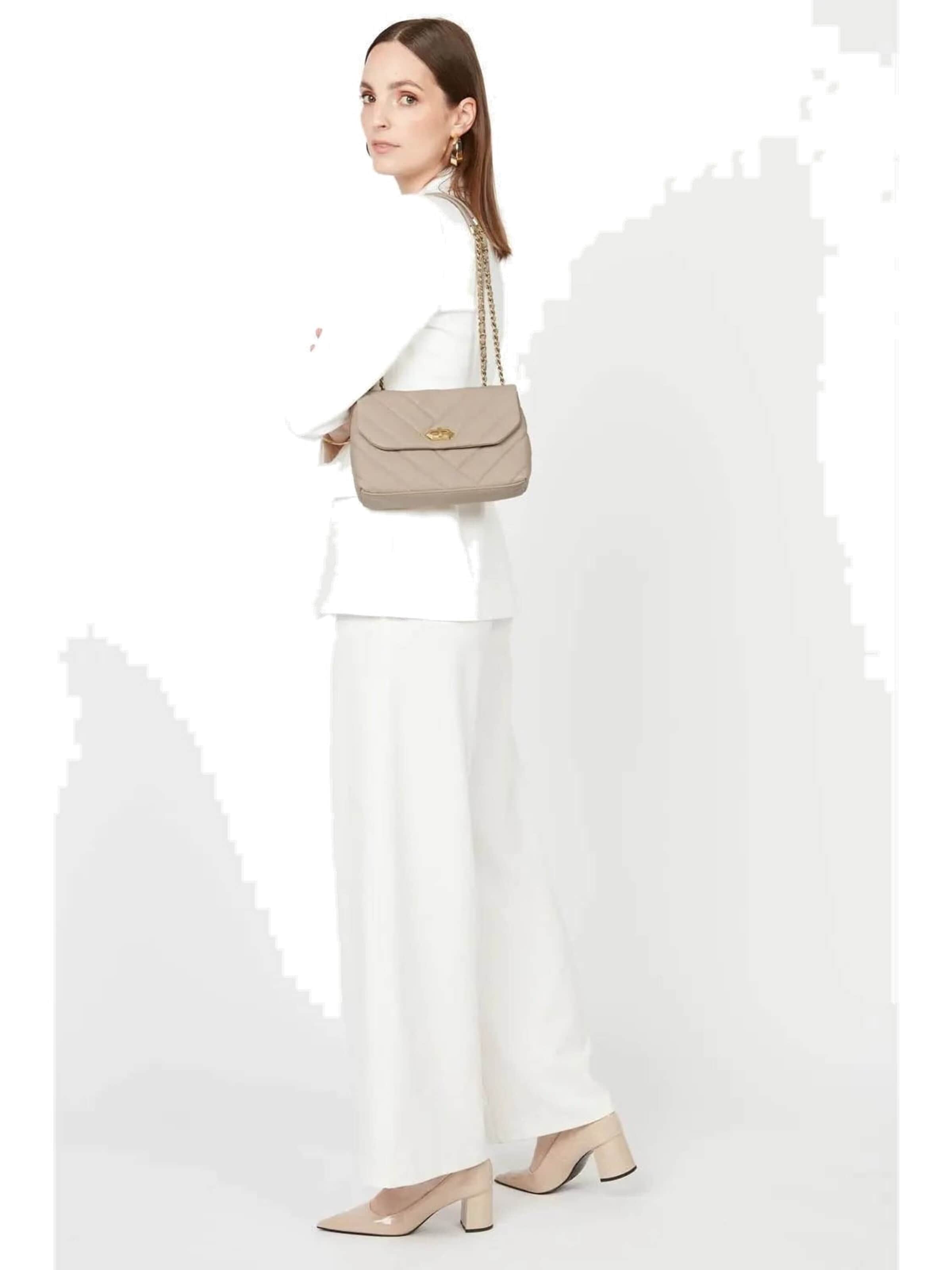Sac bandoulière 'Lancaster Sac rabat cuir Soft Matelassé Camel' LANCASTER Paris en marron