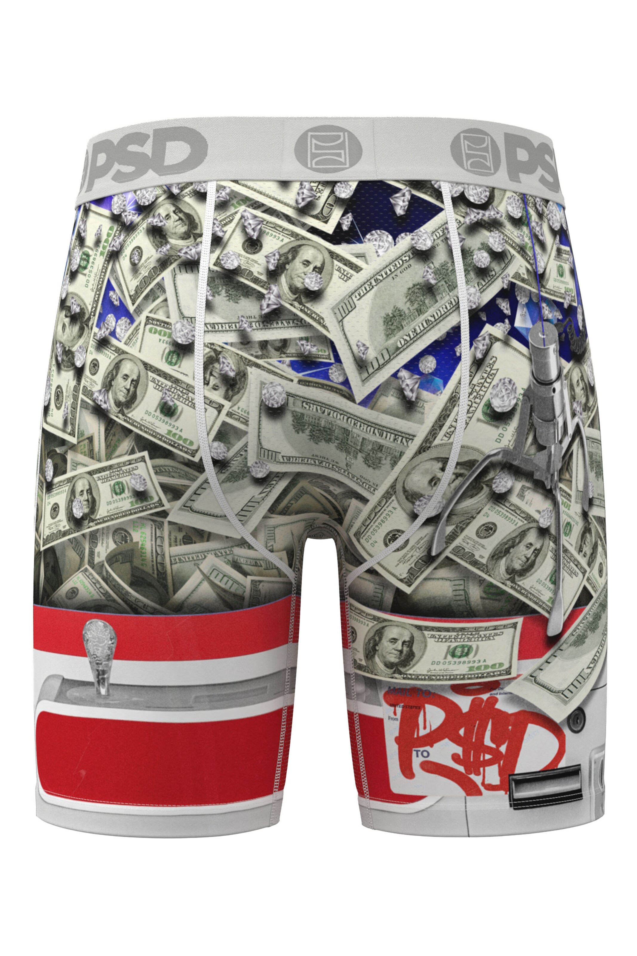 PSD Boxershorts 'Money Grab' in Grau