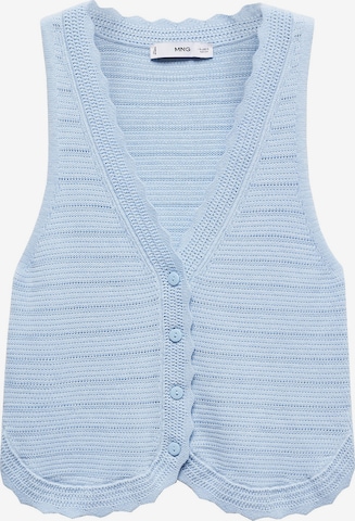 MANGO Gebreide bodywarmer 'MOSI' in Blauw: voorkant