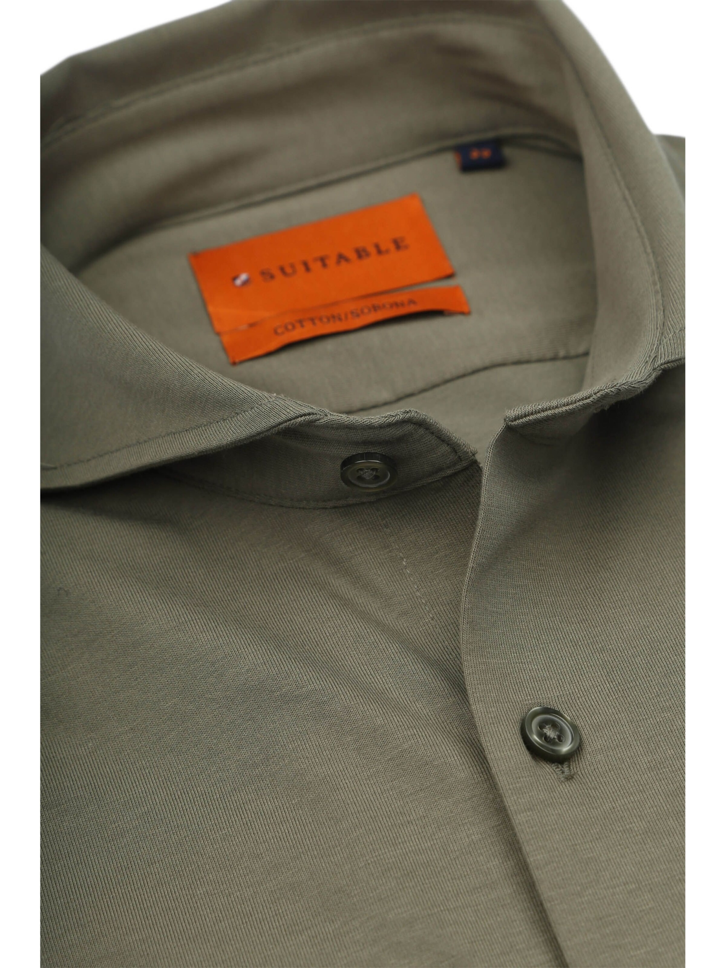 Suitable Slim fit Button Up Shirt in Green