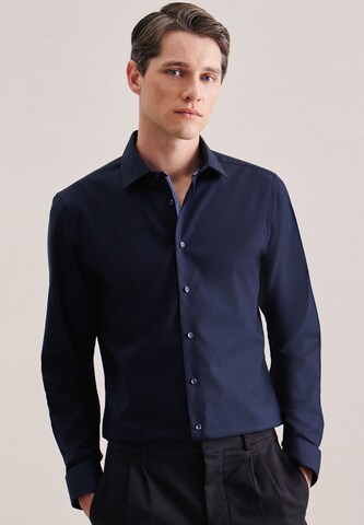 SEIDENSTICKER Slim fit Business Shirt in Blue: front