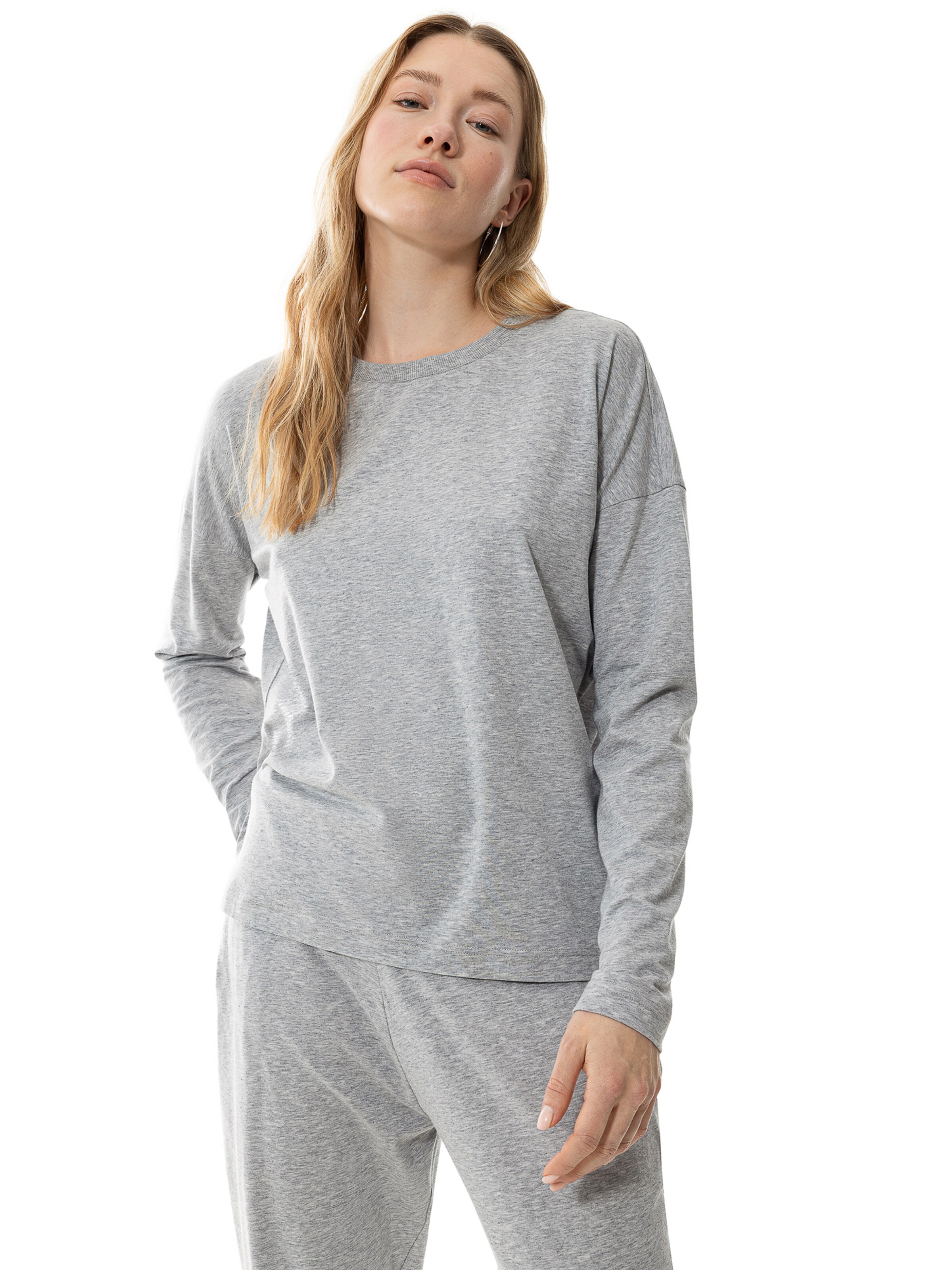 Mey Pajama shirt 'Yona' in Grey: front