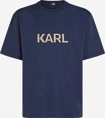 Tricou de la Karl Lagerfeld pe albastru: față