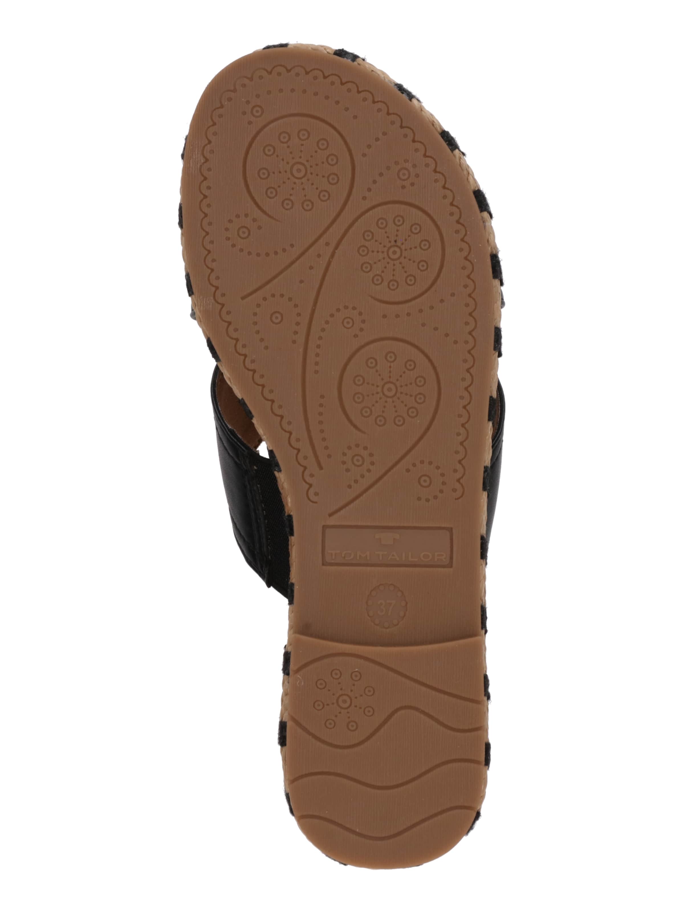 melns TOM TAILOR Ādas čības