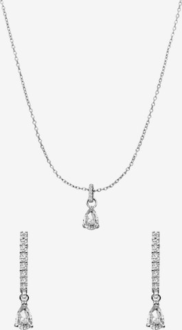 Lucardi Jewelry set in Silver: front