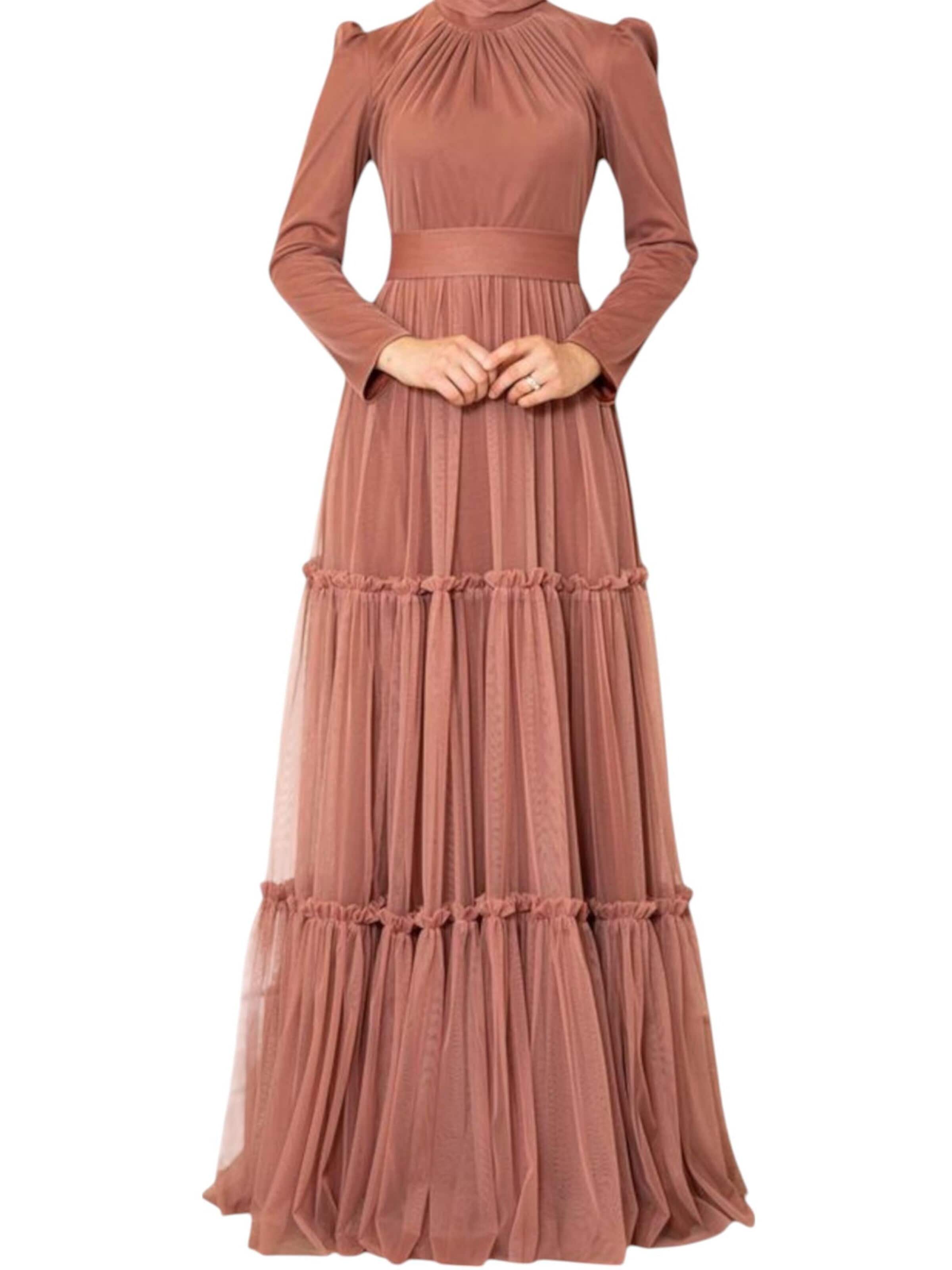 fashionshowcase - Vestido de noche 'LAYLA' en naranja