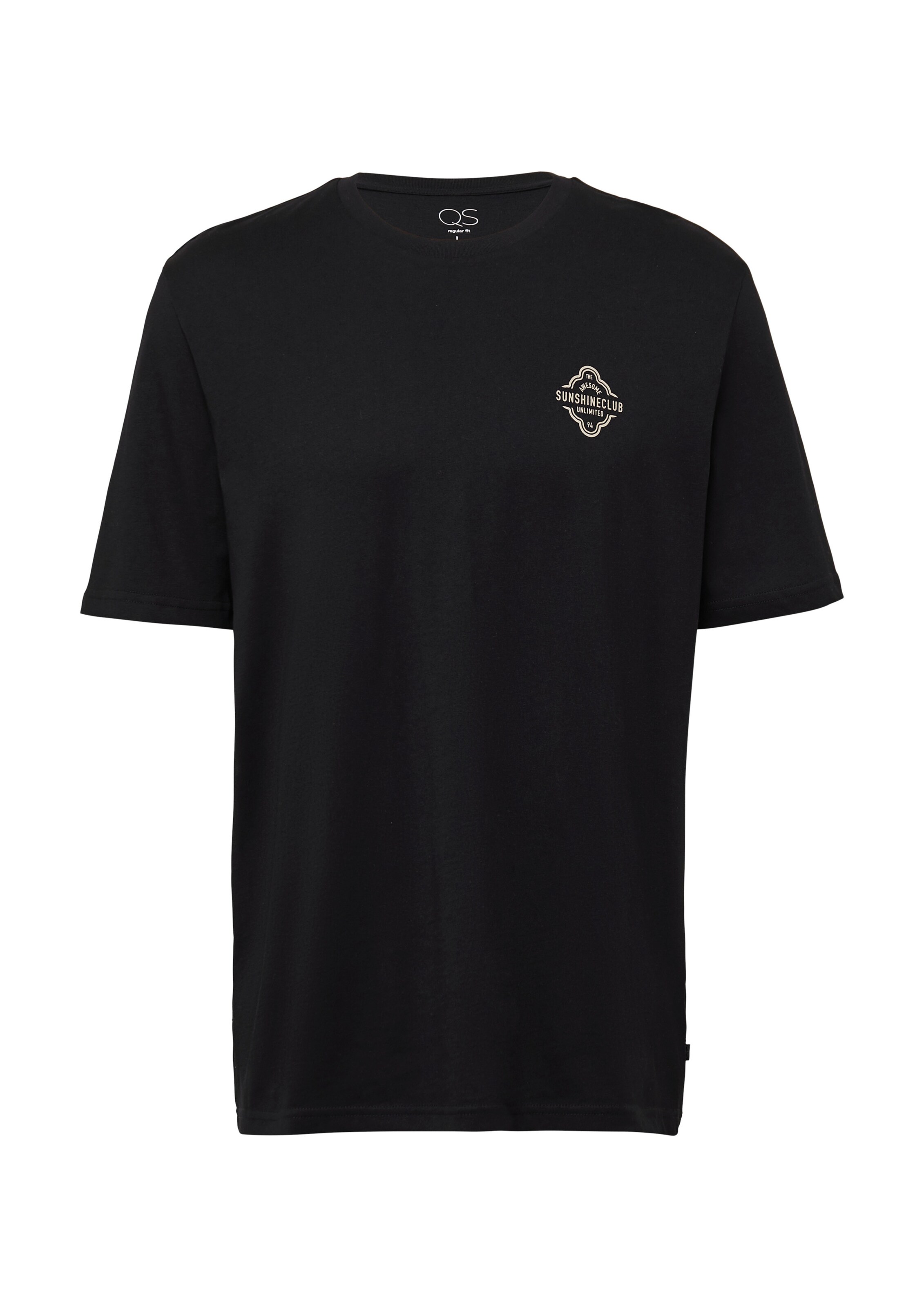 QS Shirt in Zwart: voorkant