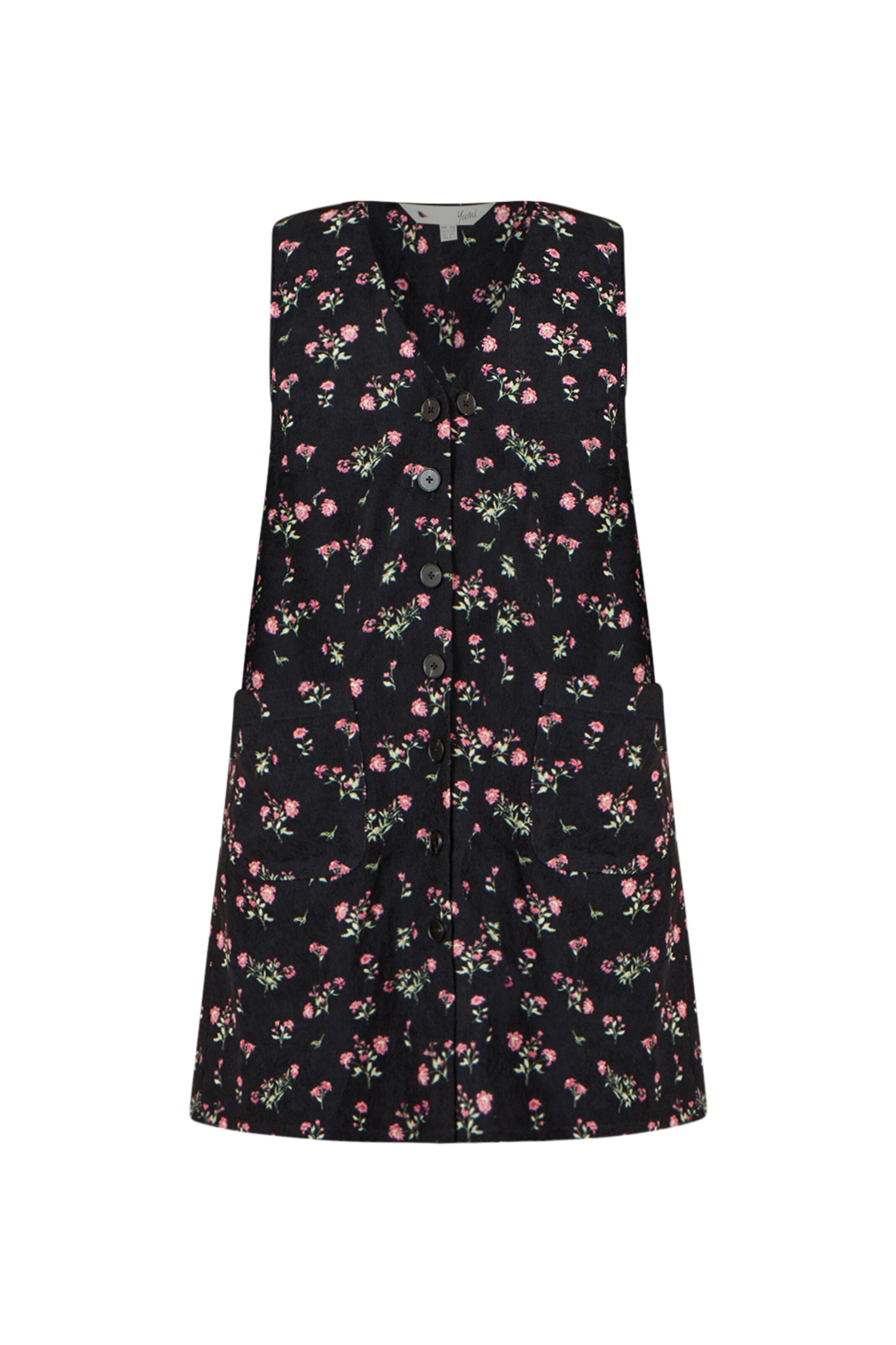 Yumi Kleid in Schwarz: Vorderseite