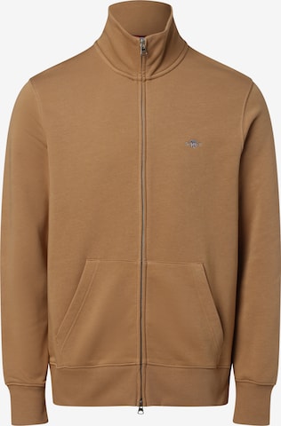 GANT Sweatjacke in Braun: predná strana